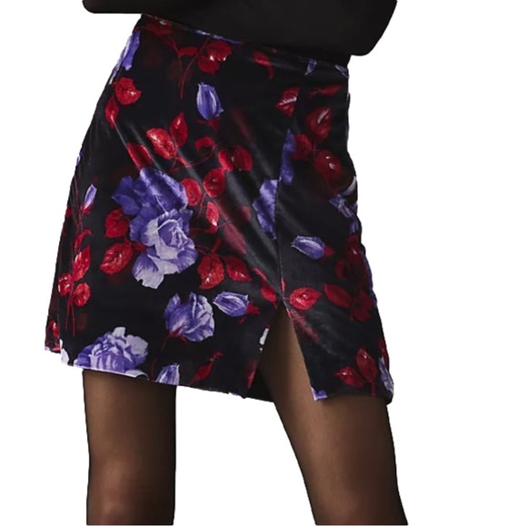 Maeve for Anthropologie Velvet Mini Skirt size  12 - Picture 1 of 9